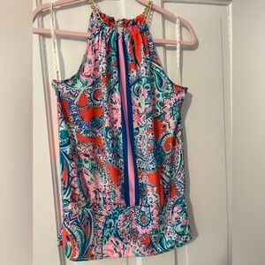Lilly Pulitzer Vibrant Paisley Halter Top